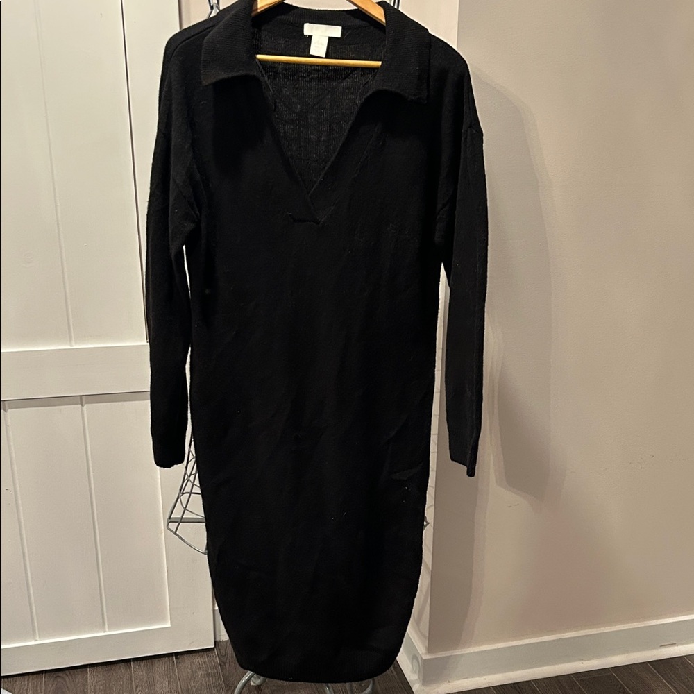 H&M Black Long Sleeve Dress